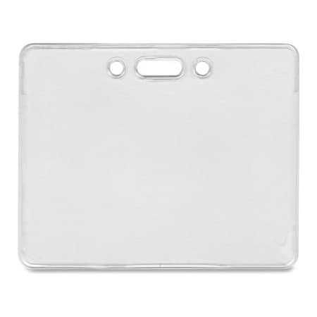 Advantus Advantus Proximity ID Badge Holder, Horizontal, 3-3/8" x 2-3/8", Clear, 50/Pack 75450